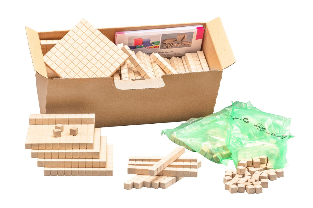 WISSNER aktiv lernen - Dienes Klassensatz zum Dezimalrechnen 432 Teile - RE-Wood 432 pieces Single,