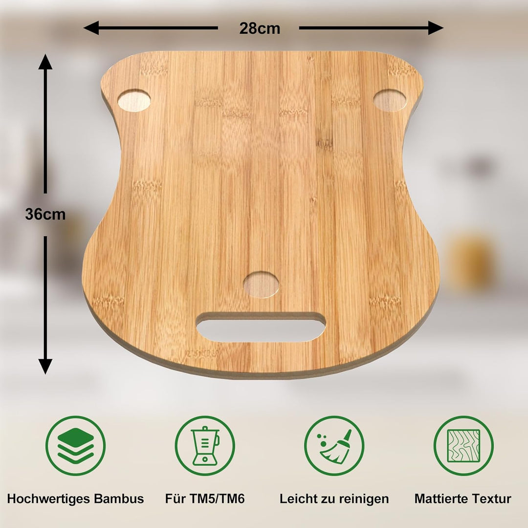 Diwoker Gleitbrett für Thermomix TM6 TM5, Brett für Thermomix TM6 mit Rollen und Handgriff, Brett mü