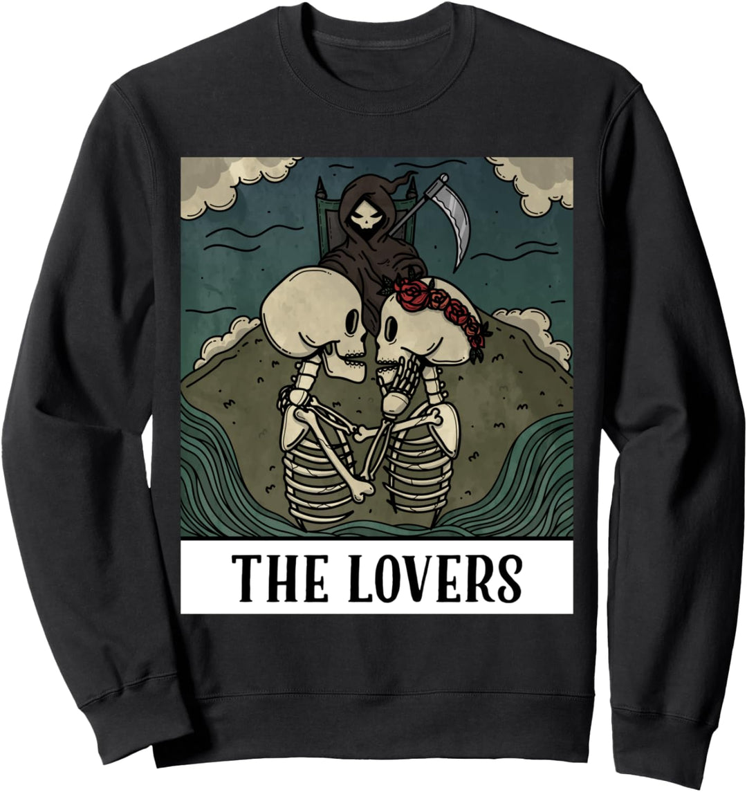 Grim Reaper The Lovers Tarot Card Men Women Sweatshirt