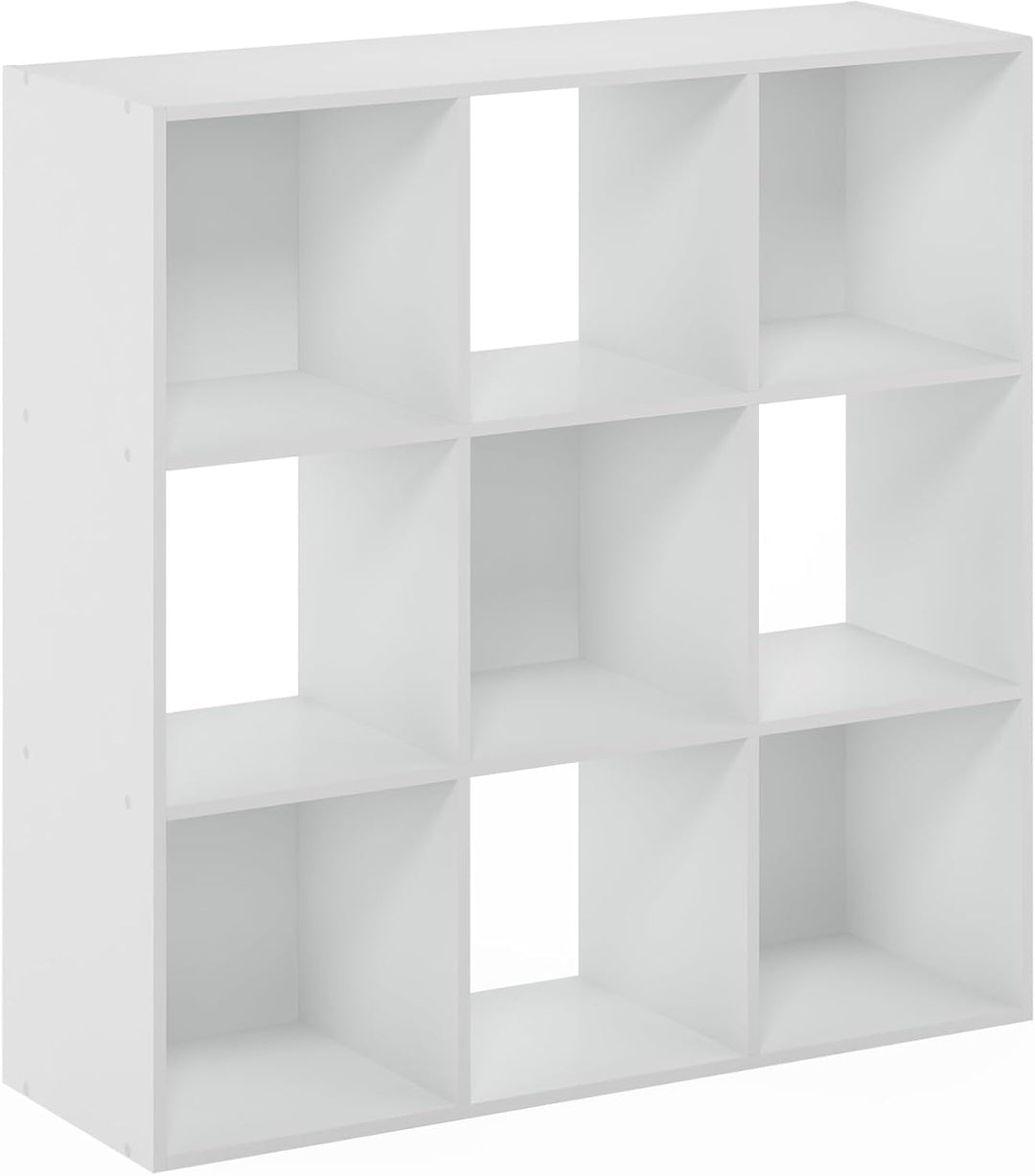 Furinno Pelli Kubisches Mehrzweck-Kleider- und Schrankaufbewahrungsregal, 9 Würfel, Weiss Weiss 9 Wü