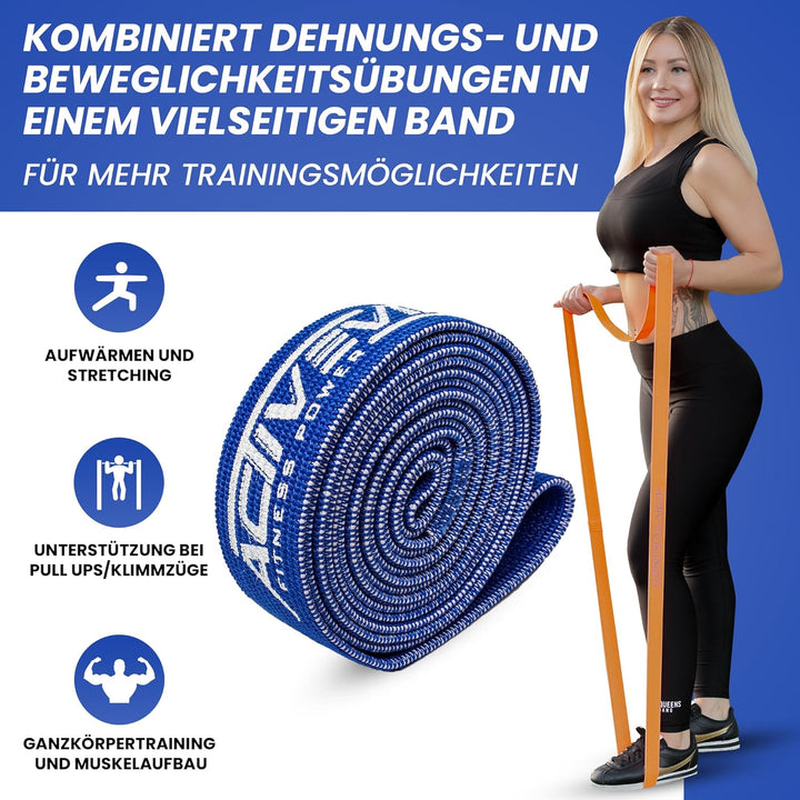 ACTIVEVIKINGS Premium Pull UP FITNESSBÄNDER FÜR Deine Fitness - Perfekte Stoff Bänder für den Muskel