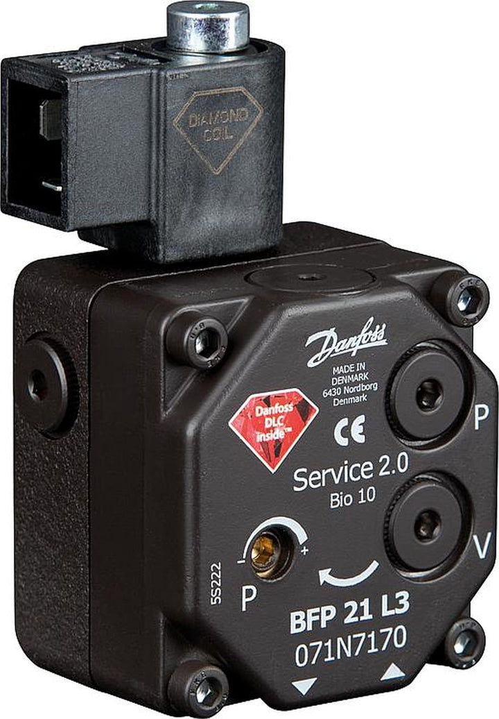 Danfoss Diamond Serie Ölbrennerpumpe Typ BFP 21L3 links, 071N7170 Servicepumpe