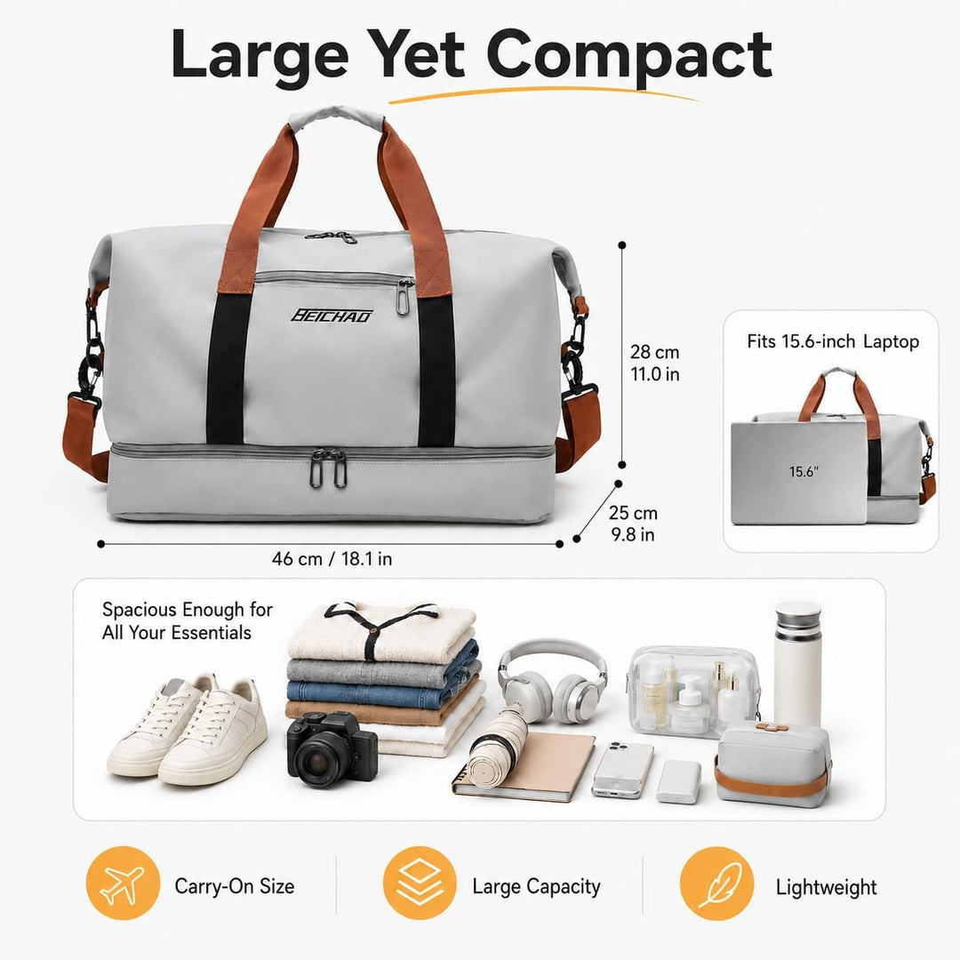 lafo Sporttasche &amp; Reisetasche für Damen und Herren, Wochenendtasche Gym Bag, wasserdichte Schwimmta