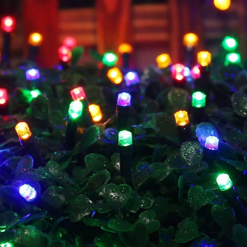 Weihnachten Lichterkette Innen Bunt, BrizLabs 20M 200 LED Weihnachtsbeleuchtung Aussen 8 Modi Wasser