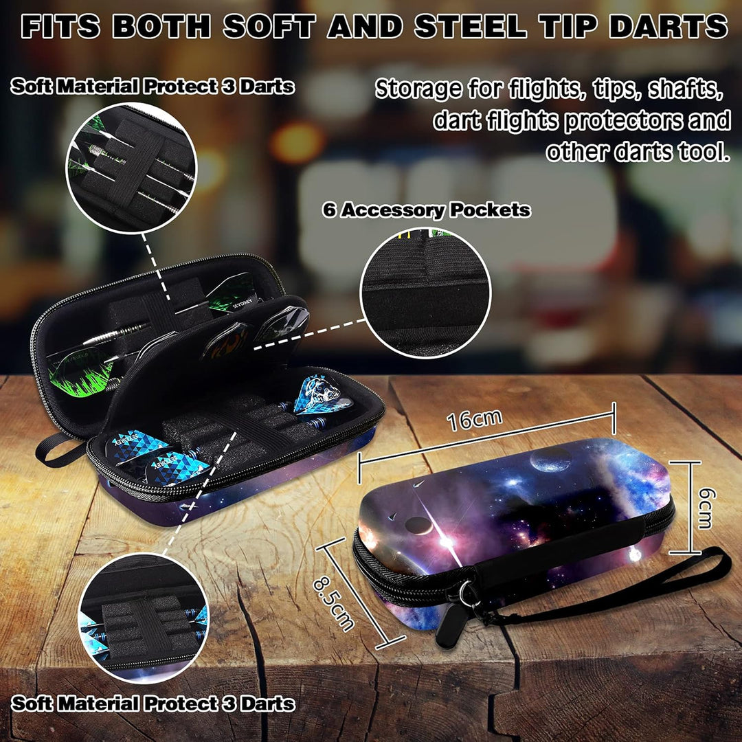 Seydrey Dart Tasche Dartpfeile Dart Zubehör für 6 Stück Dartpfeile mit Kunststoffspitze Dart Hülle f