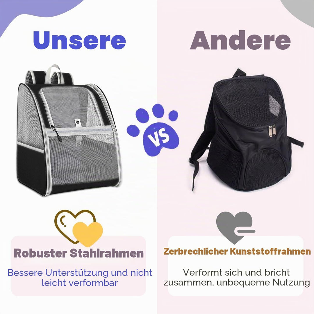 Pawaboo katzenrucksack, hunderucksack für Katzen Hunde Welpen mit Fenster, Haustier Rucksack cat Bac