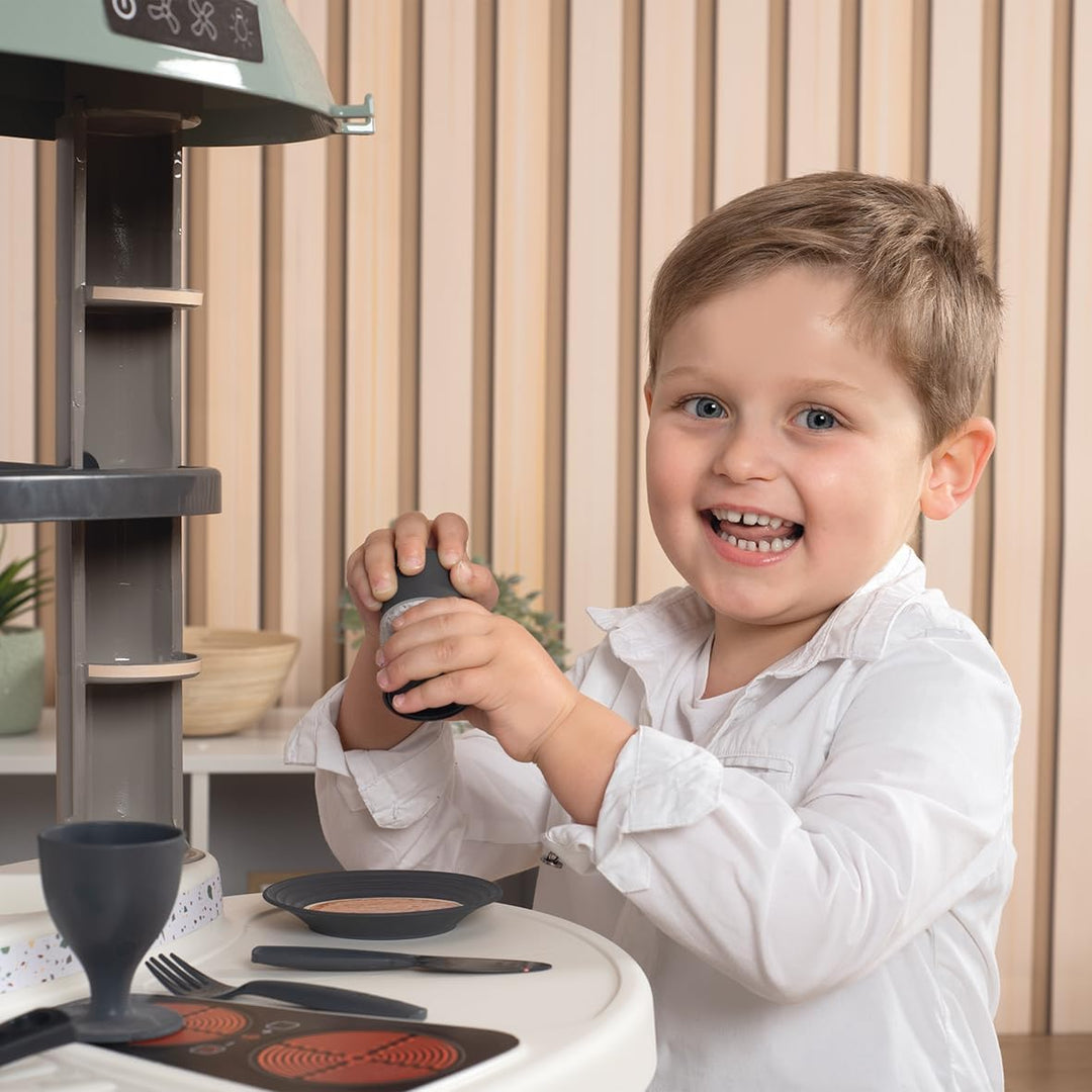 Smoby - 312700WEB Spielküche Nova - Küche für Kinder - 13 Zubehörteile -sanfte Pastellfarben - ab 18