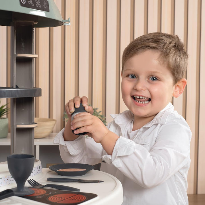 Smoby - 312700WEB Spielküche Nova - Küche für Kinder - 13 Zubehörteile -sanfte Pastellfarben - ab 18
