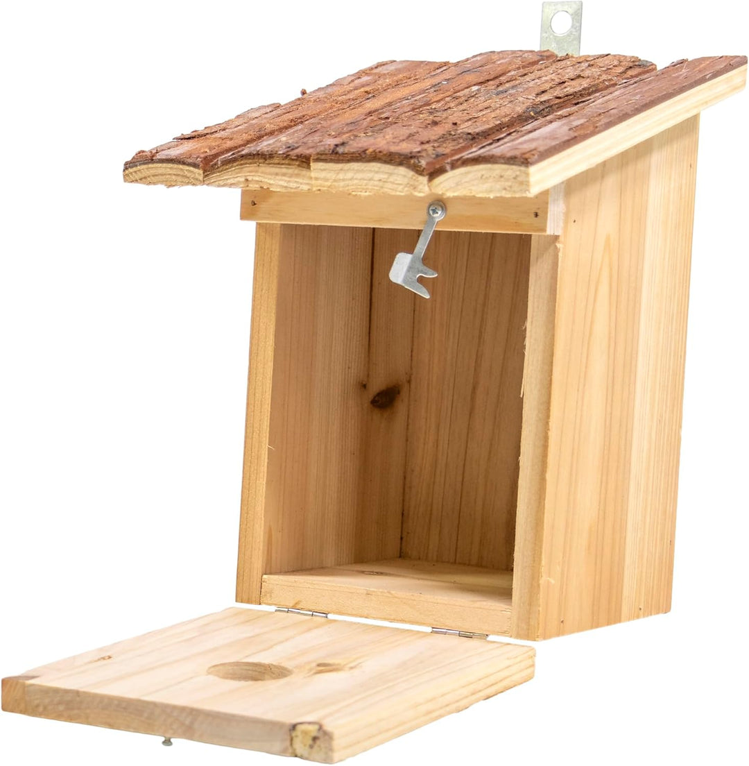 mgc24 Vogelhaus für Kohlmeise - Wildvogel Nistkasten zum Aufhängen für Garten und Balkon, aus Holz w