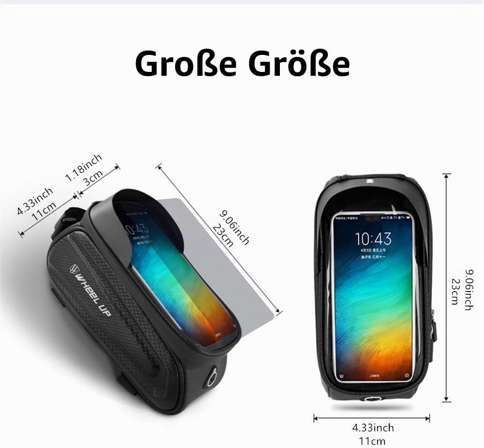 Fahrrad Rahmentasche MTB Wasserdicht Lenkertasche Handyhalterung Handytasche Fahrrad 7 Zoll Bb-1, Bb
