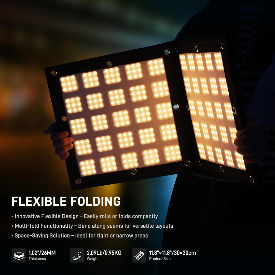 GVM Z100B 100W Bi-Color LED Videolicht – Modular erweiterbares LED Panel mit 2700K–6800K Farbtempera