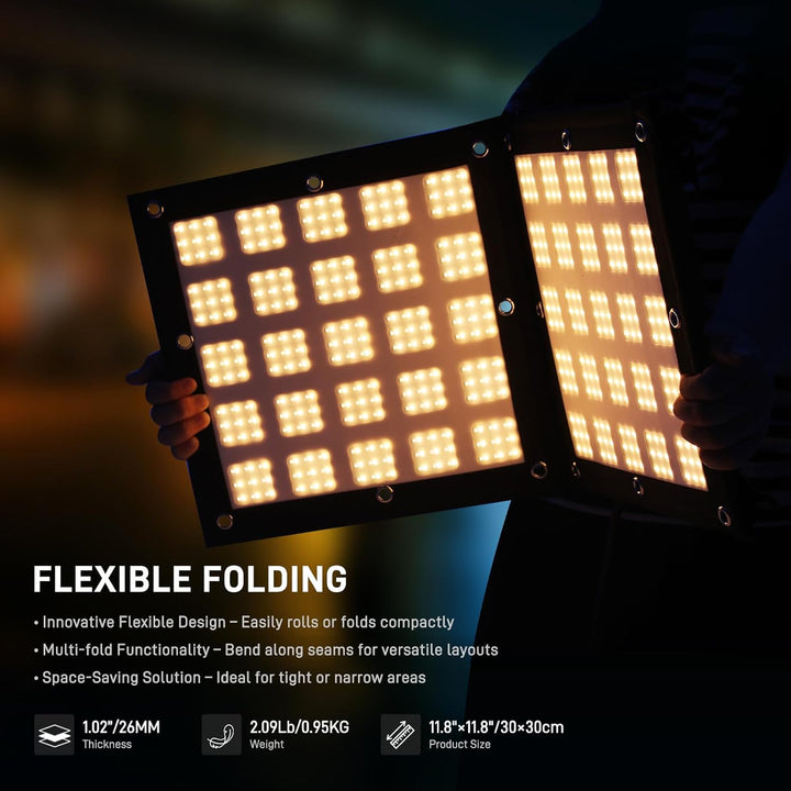 GVM Z100B 100W Bi-Color LED Videolicht – Modular erweiterbares LED Panel mit 2700K–6800K Farbtempera