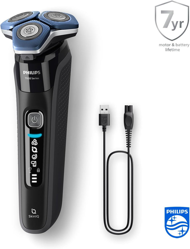 Philips Shaver Series 7000 – Elektrischer Nass- und Trockenrasierer für Herren mit ausklappbarem Tri