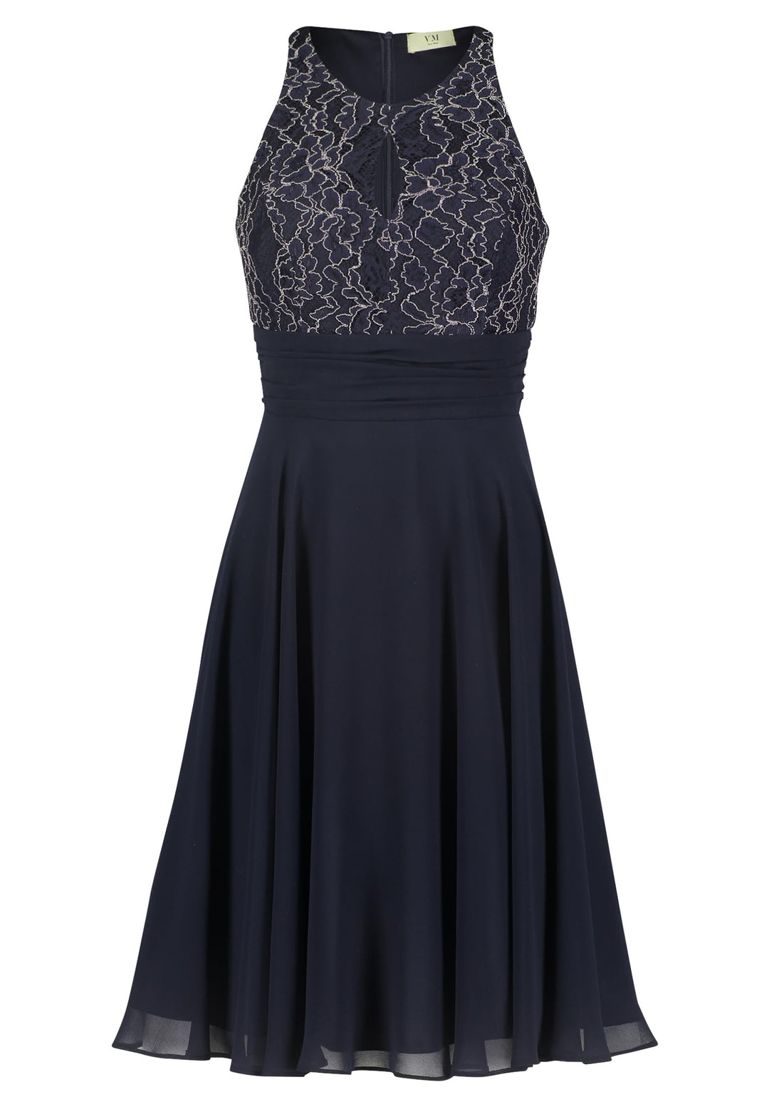 Vera Mont Damen Abendkleid mit Spitze 40 Nachthimmel, 40 Nachthimmel