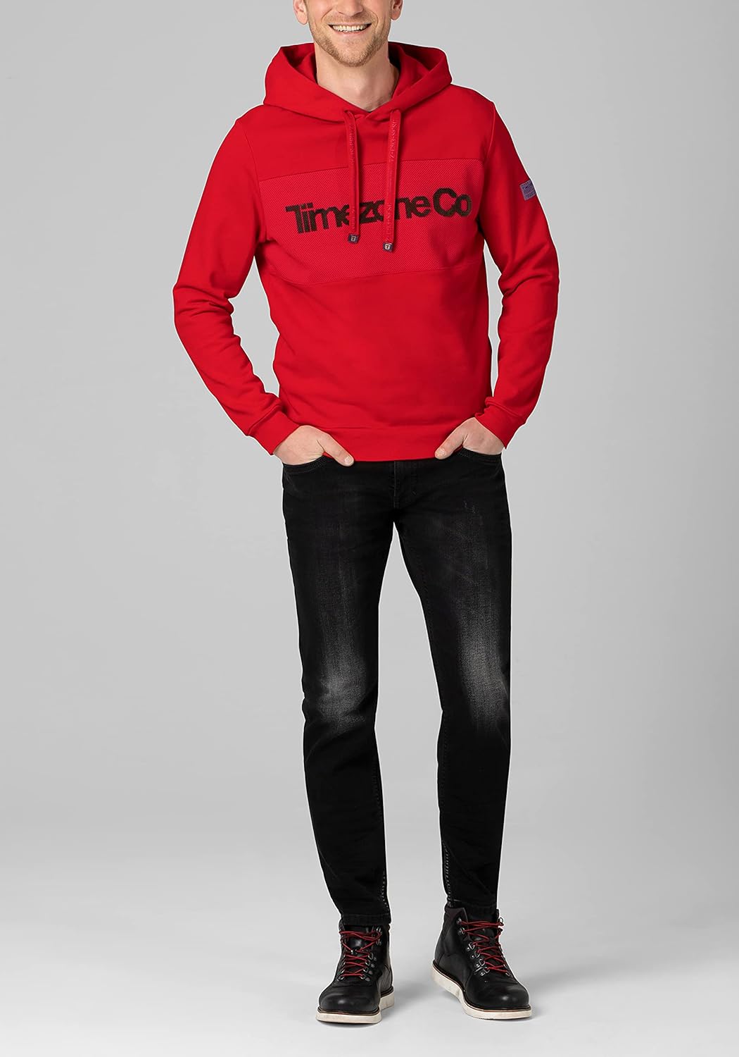 Timezone Herren Hoody Kapuzenpullover S Timezone Red, S Timezone Red