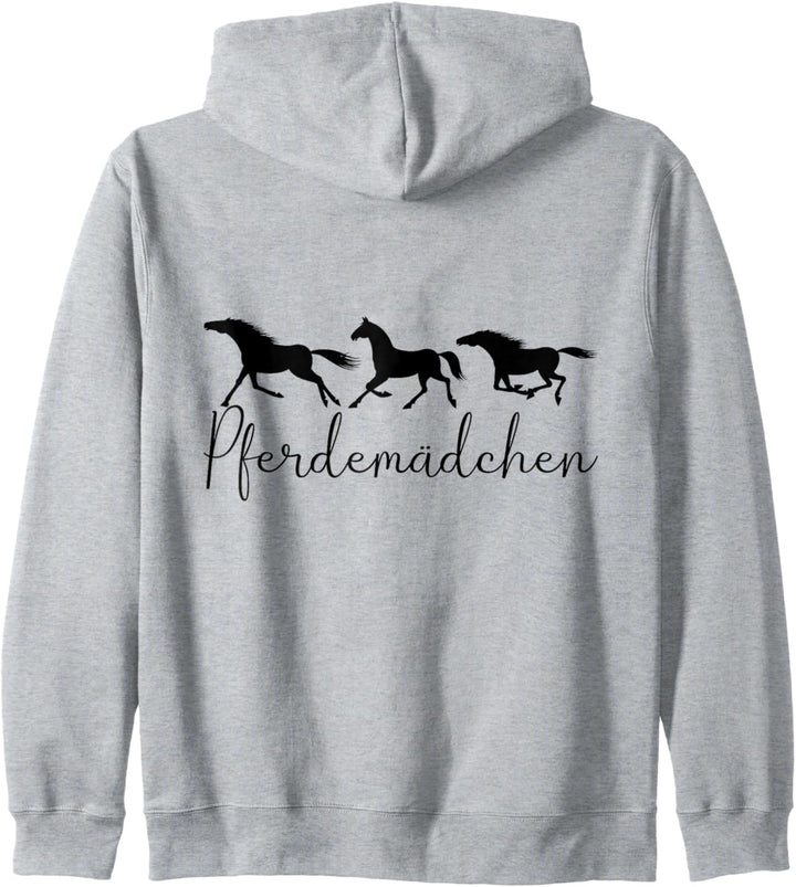 Poesie in Bewegung ist ein Mädchen mit Pferd Equestrian Kapuzenjacke