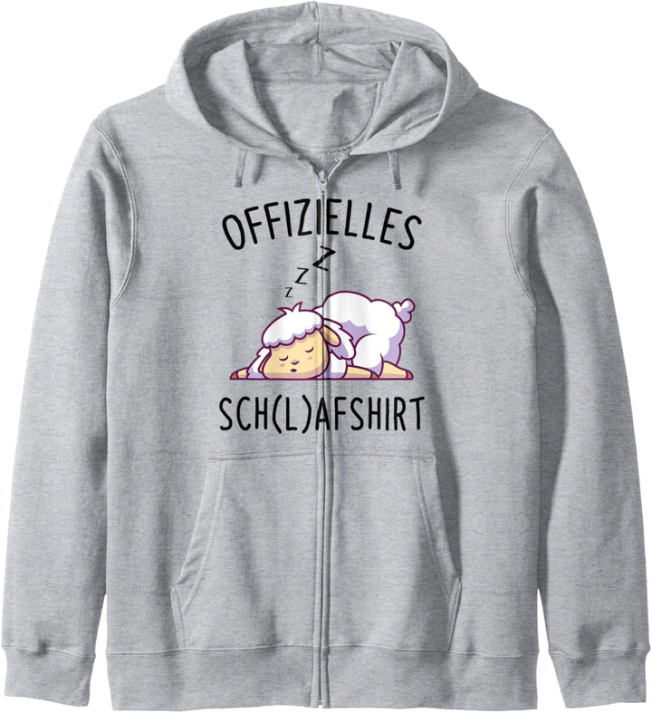 Offizielles Schafshirt Schlafshirt Schaf Schlafanzug Pyjama Kapuzenjacke