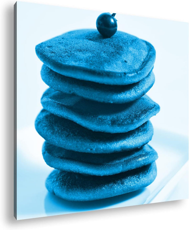 deyoli Dorayaki Pancakes mit Frucht im Format: 70x70 Effekt: Zeichnung als Leinwandbild, Motiv auf E