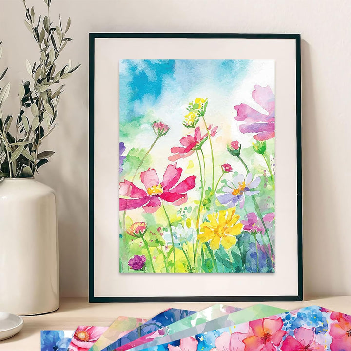 Scrapbook Papier 30x30 cm Scrapbook Bastelpapier mit Blumen Muster, Bunt Scrapbooking Papier Frühlin