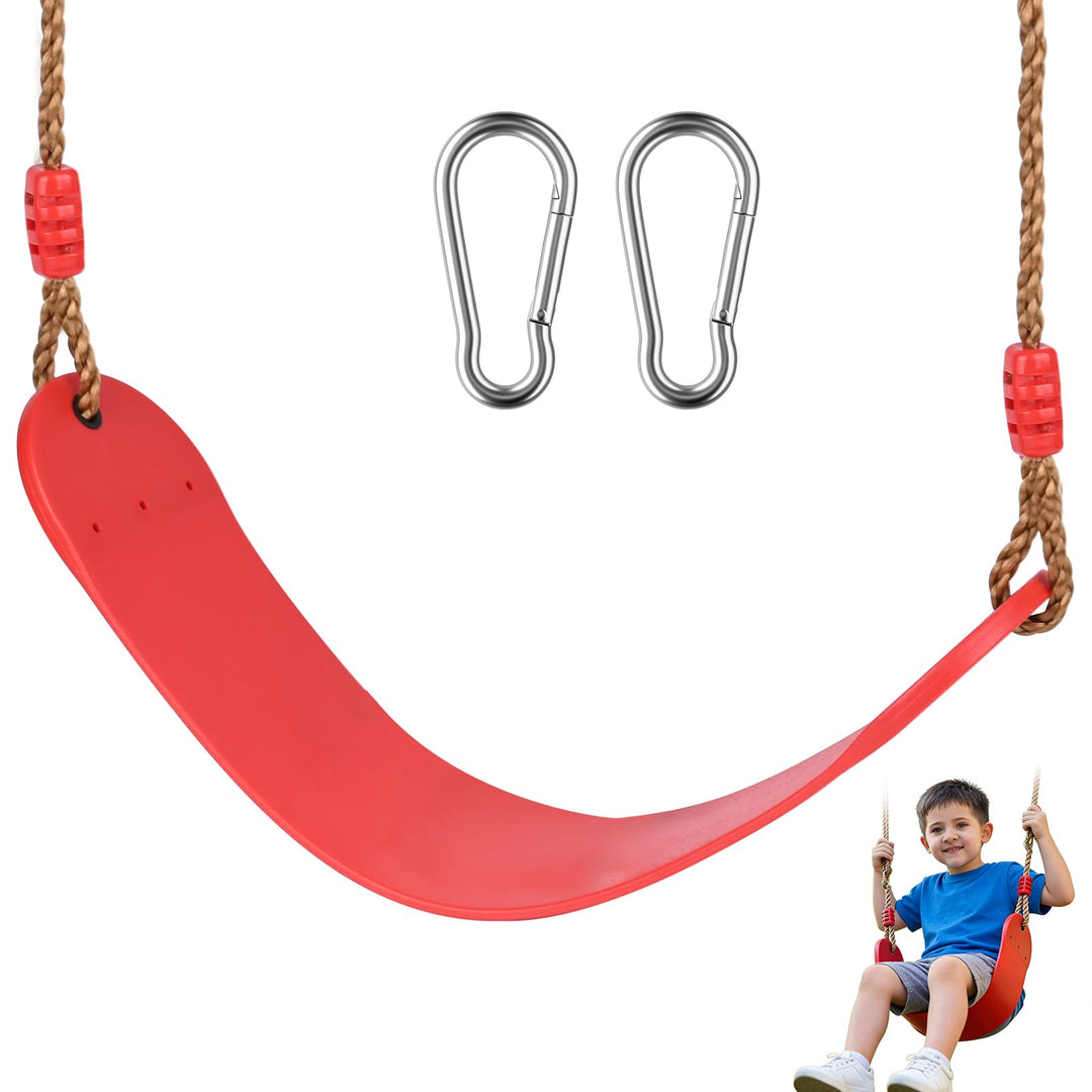 Kinderschaukel Outdoor,Schaukelsitz mit verstellbarem Seil und 2 Verschluss,weichen Bord U-Schaukel