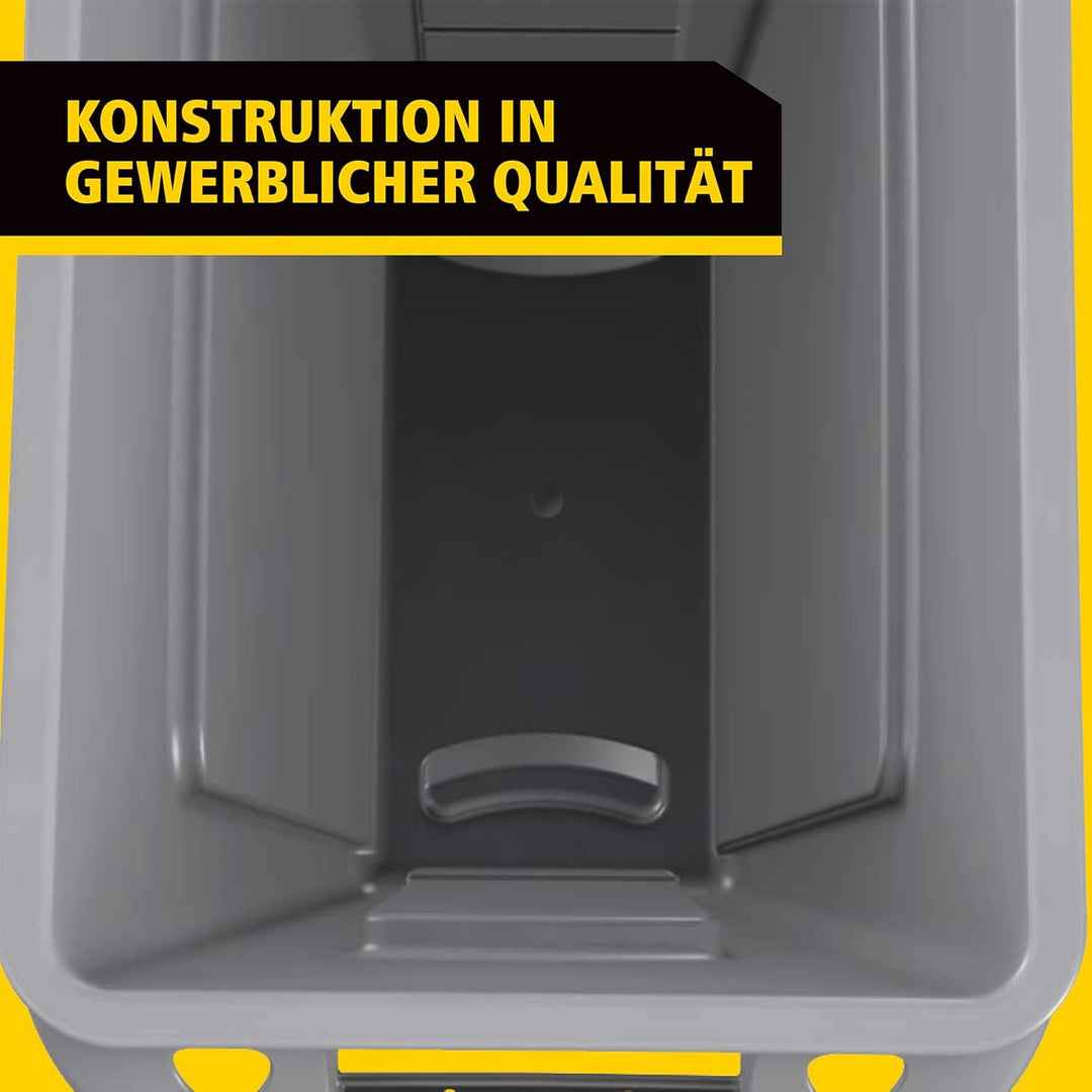 Rubbermaid Commercial Products FG354060GRAY Slim Jim Recyclingbehälter mit Lüftungskanälen, 87 L, B5
