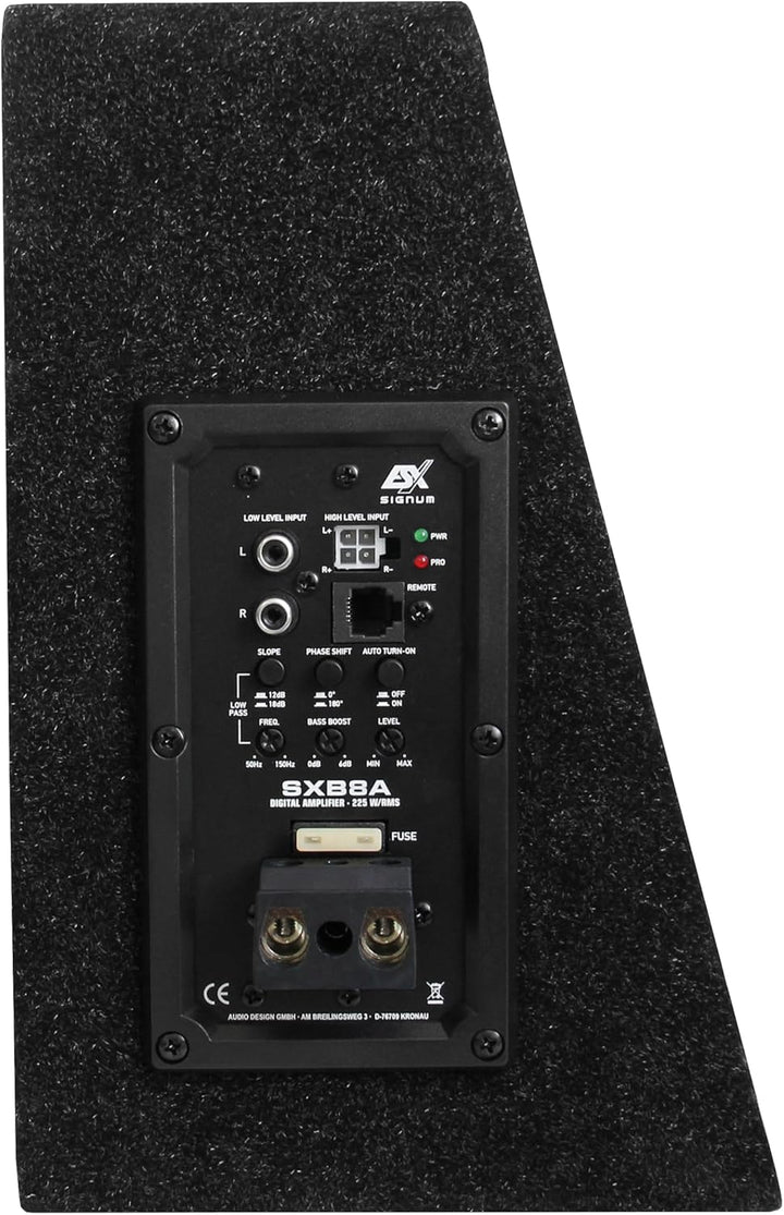ESX SIGNUM SXB8A - 8“ (20 cm) aktiver Subwoofer | Aktiv Gehäuse-Subwoofer mit ALU-Membran