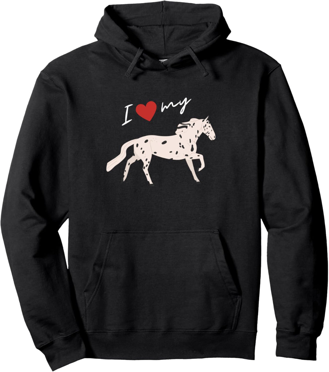 I Love My Knabstrupper Pferd für Damen und Herren Pullover Hoodie