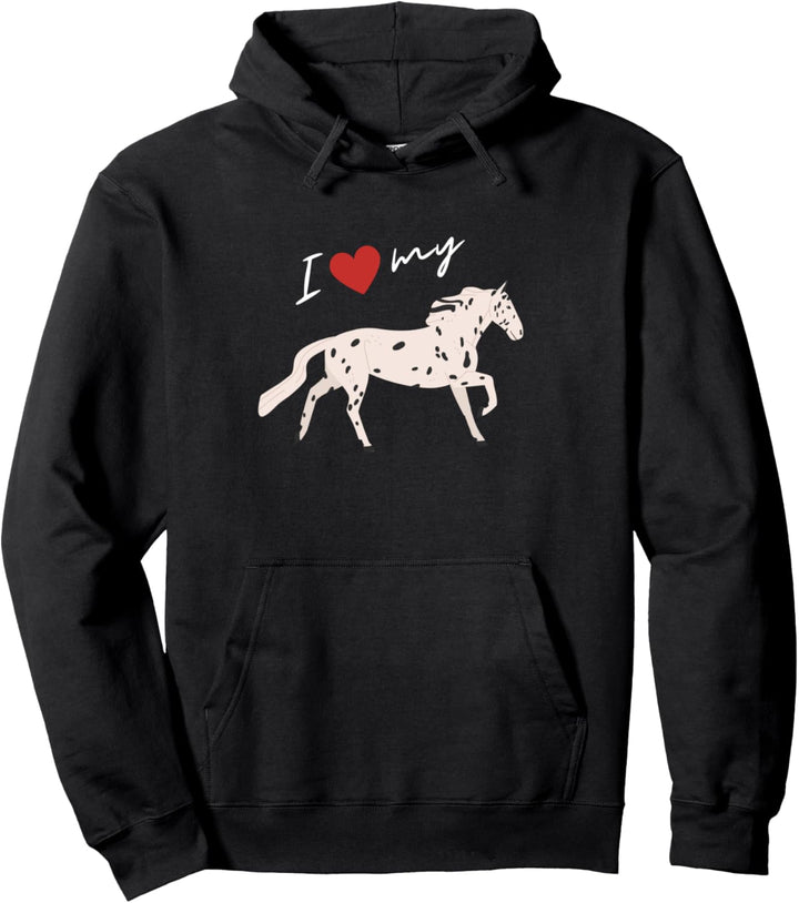 I Love My Knabstrupper Pferd für Damen und Herren Pullover Hoodie
