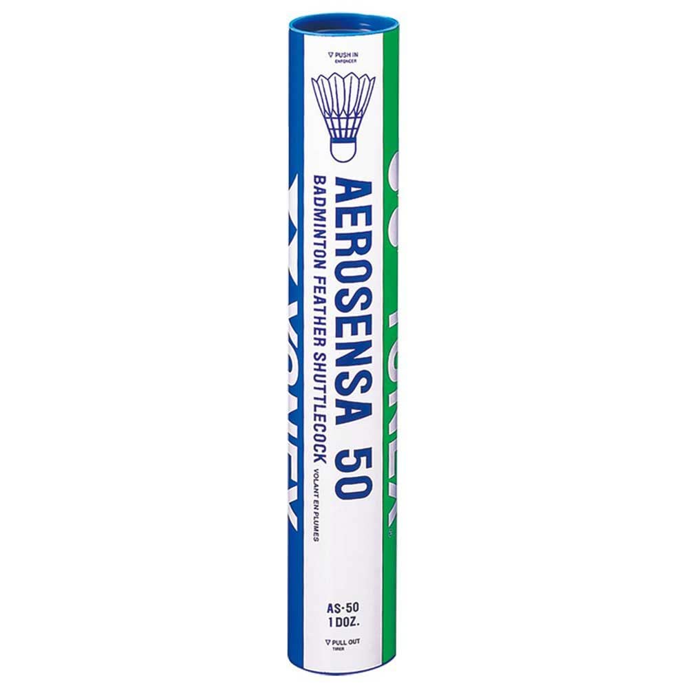 YONEX Shuttlecock AeroSensa-50 Gänsefedern, 1 Dutzend 77-Slow-Green
