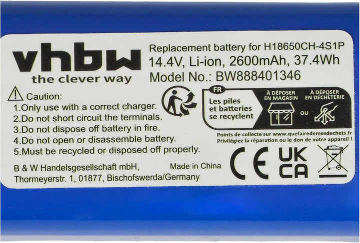 vhbw Akku kompatibel mit Xiaomi Robot Vacuum E12, SKV4136GL, Mi Robot Vacuum Mop Essential Staubsaug