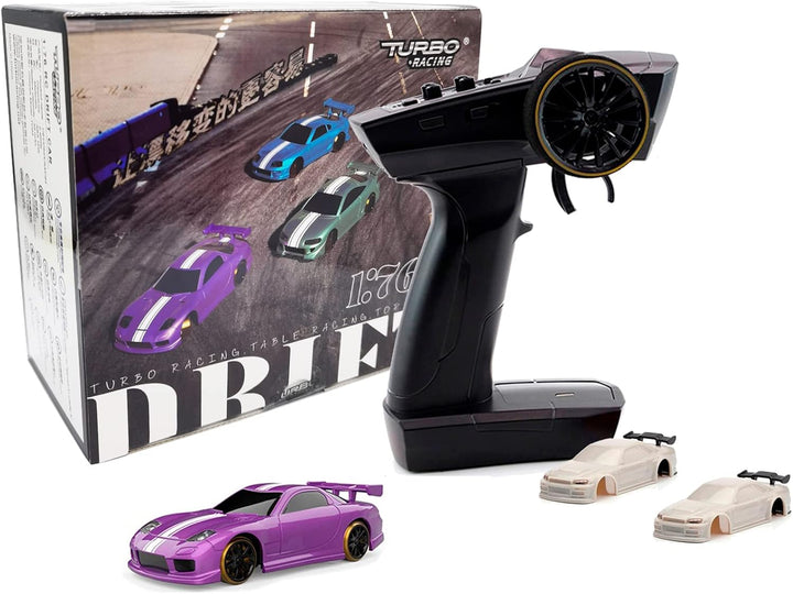 FLYCOLOR Turbo Racing C61 1:76 Skala Drift RC Auto mit Gyro Mini Full Proportional RTR 2.4GHZ Fernbe