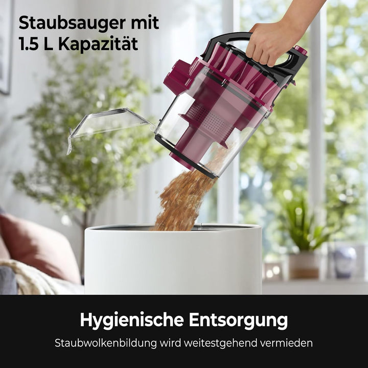 Staubsauger Ohne Beutel 2600W Kraftvoll, Bodenstaubsauger Beutellos Mit 21kPa Saugkraft, 1,5L Staubb