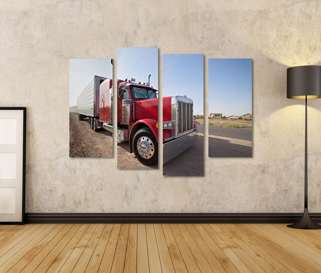 islandburner Bild auf Leinwand Us Semi Truck Grosser Lkw Kinderzimmer Bilder Wandbilder Poster Leinw