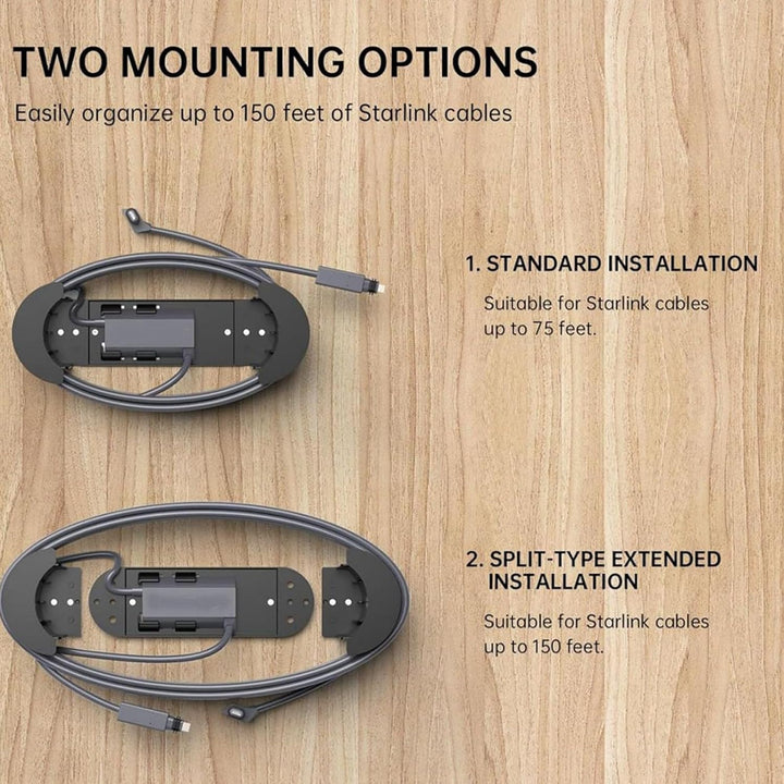 Bewinner Starlink Ethernet Kabel Caddy, Optimierter Starlink Halterung, Wandmontierbar, Starlink Kab