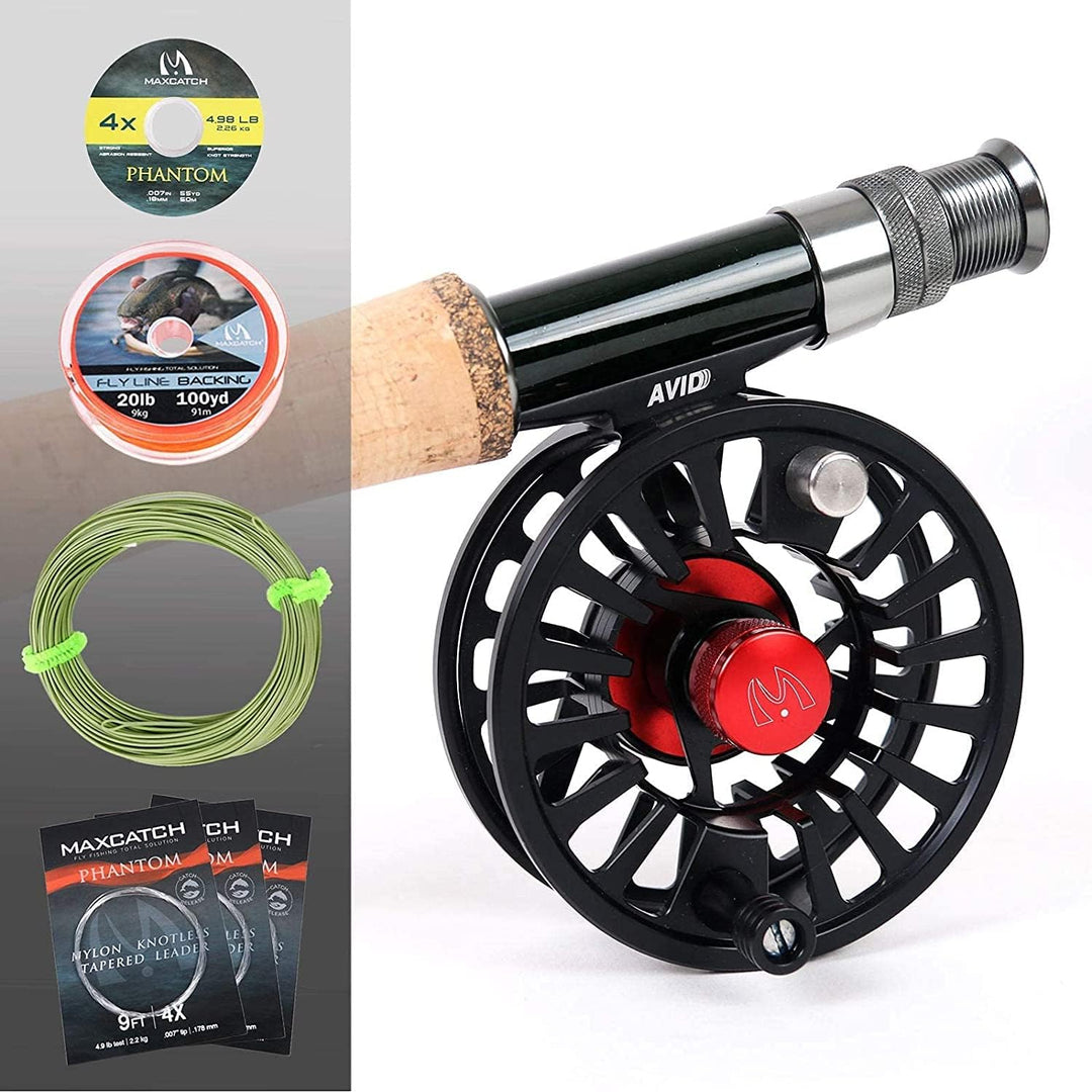 Maximumcatch Premier Fliegenrute und Avid Rolle Combo komplete 9&