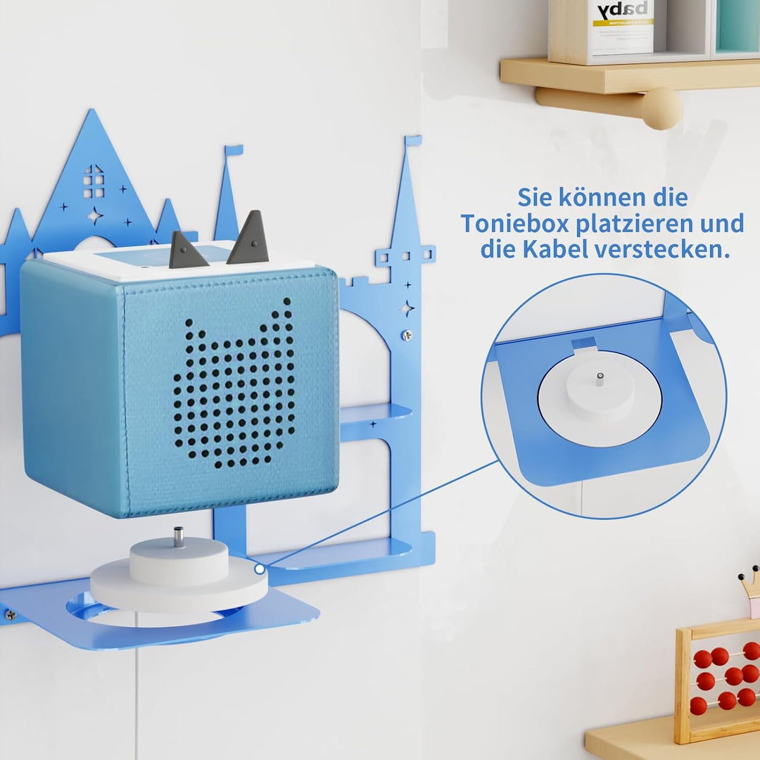 Tonie Regal Burg für Tonie & Toniebox Figuren, Vollständig Magnetisches Kinderzimmer Regal Display S