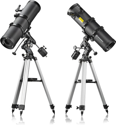 Bresser Spiegelteleskop Pollux 150/1400mm katadioptisches Spiegel-System mit Smartphone Kamera Adapt