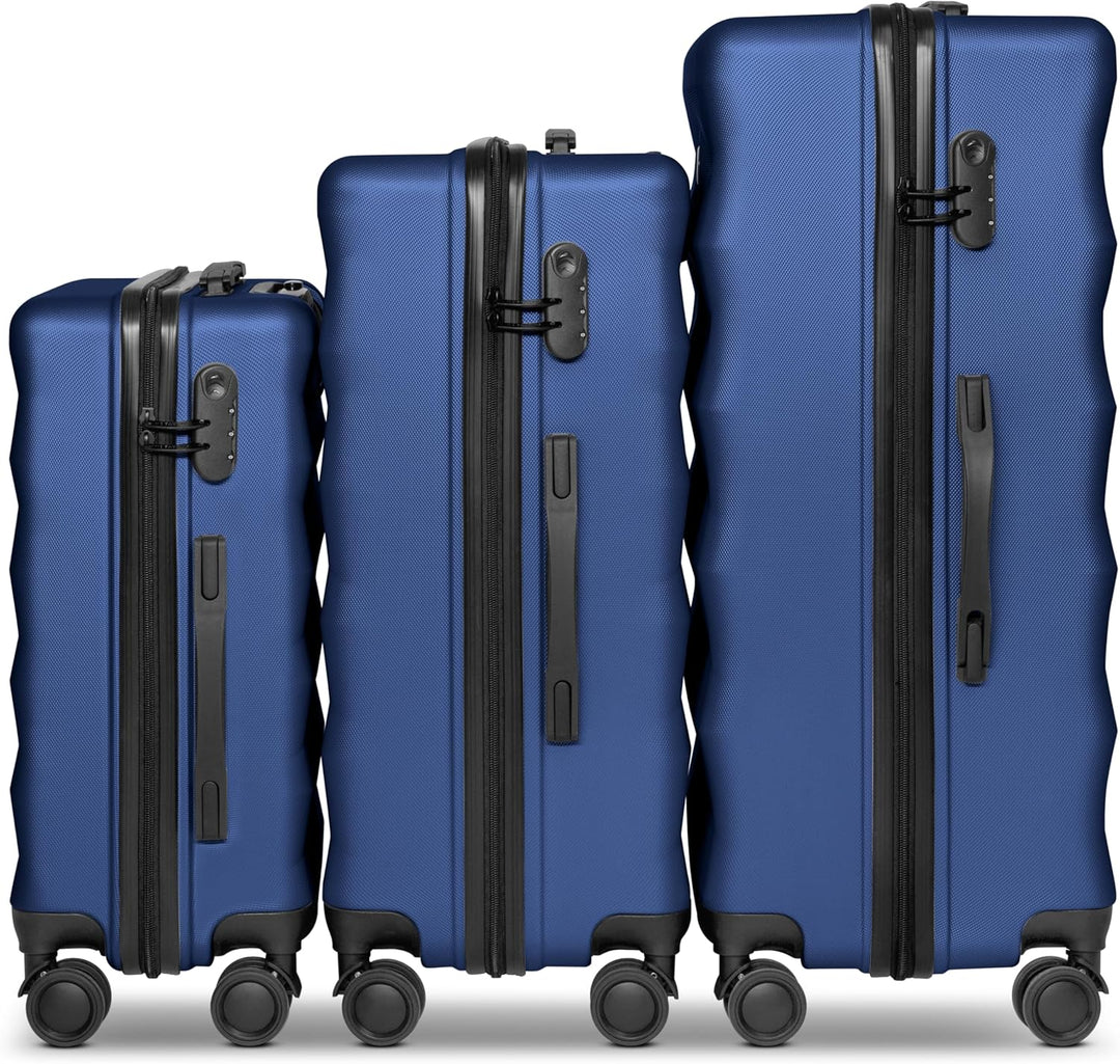 SMARTBOX Hartschalen Koffer-Set 3-teilig für Damen & Herren | leichte & stabile Reise-Trolleys aus h