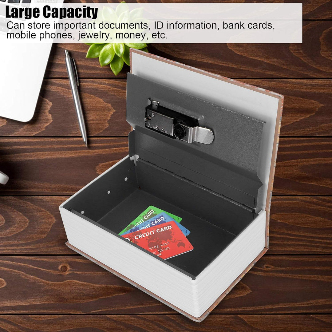Buchsafe mit Zahlenschloss, Buchtresor Kreatives Simulationsbuch Safe Box Wörterbuch für Geld Schmuc