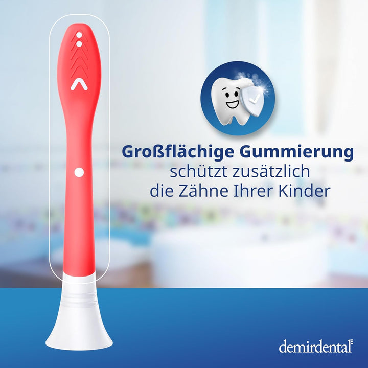demirdental Kinder Ersatzbürsten passend für Philips Sonicare Kids, Bürstenköpfe ab 7 Jahre, entspri