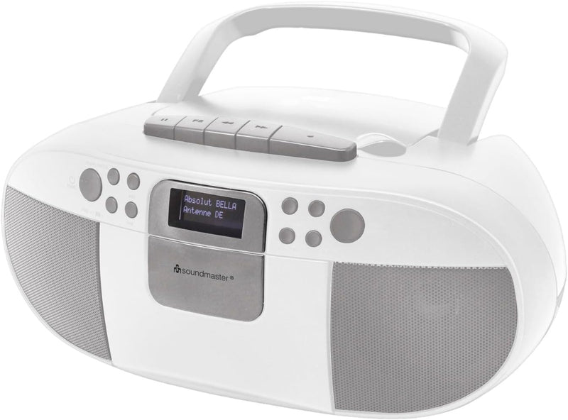 Soundmaster SCD7800 tragbares Digitalradio CD-Player Kassettenspieler Hörbuchfunktion DAB+ UKW-Radio