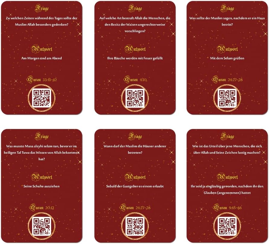 Islamisches Geschenk Spiel Quiz Quran Fragen über Koran und Islam inklusive eigene muslimquiz App (A