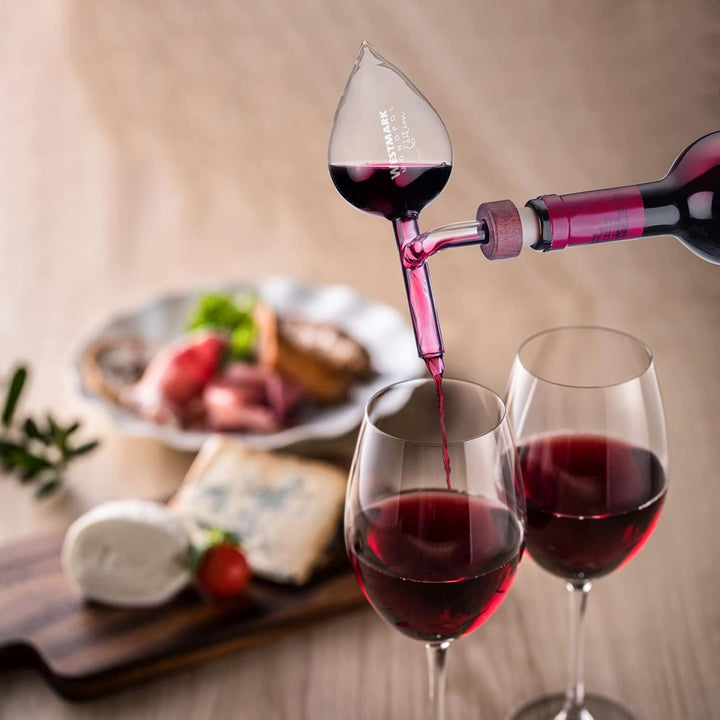 Westmark Portionierer, Fassungsvermögen: 150 ml, Abmessen und dekantieren zugleich, Glas/Kunststoff/