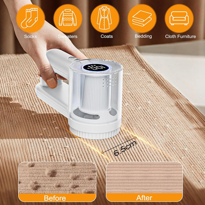 Fusselrasierer Elektrisch, 1800mAh USB Aufladbar Fusselentferner für Kleidung & Möbe, 3 Geschwindigk