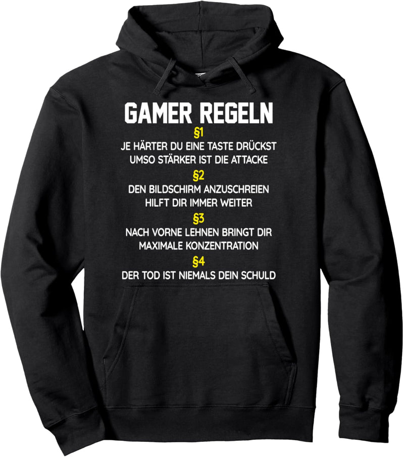 Video Game Jungs Zocker Controller Computer Gamer Regeln Pullover Hoodie