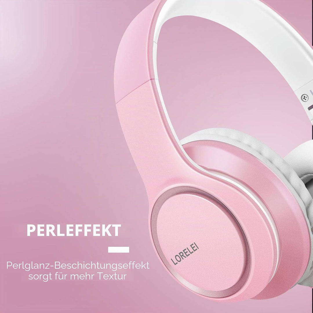 LORELEI X8 Over-Ear-Kopfhörer mit Mikrofon mit 1,45 m verwicklungsfreier Nylonschnur und 3,5-mm-Stec
