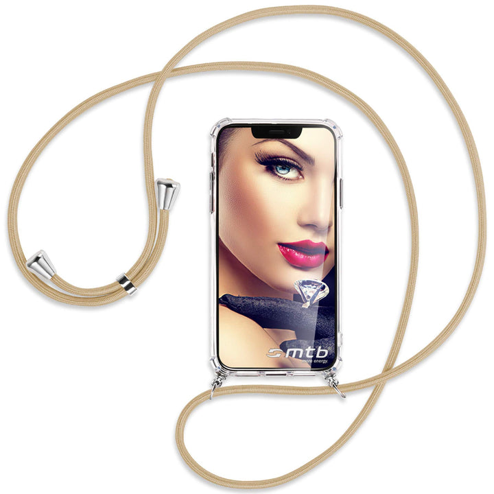 Handykette kompatibel mit Huawei P40 Lite 5G, Nova 7 SE (6.5'') - Caramel - Smartphone Hülle zum Umh