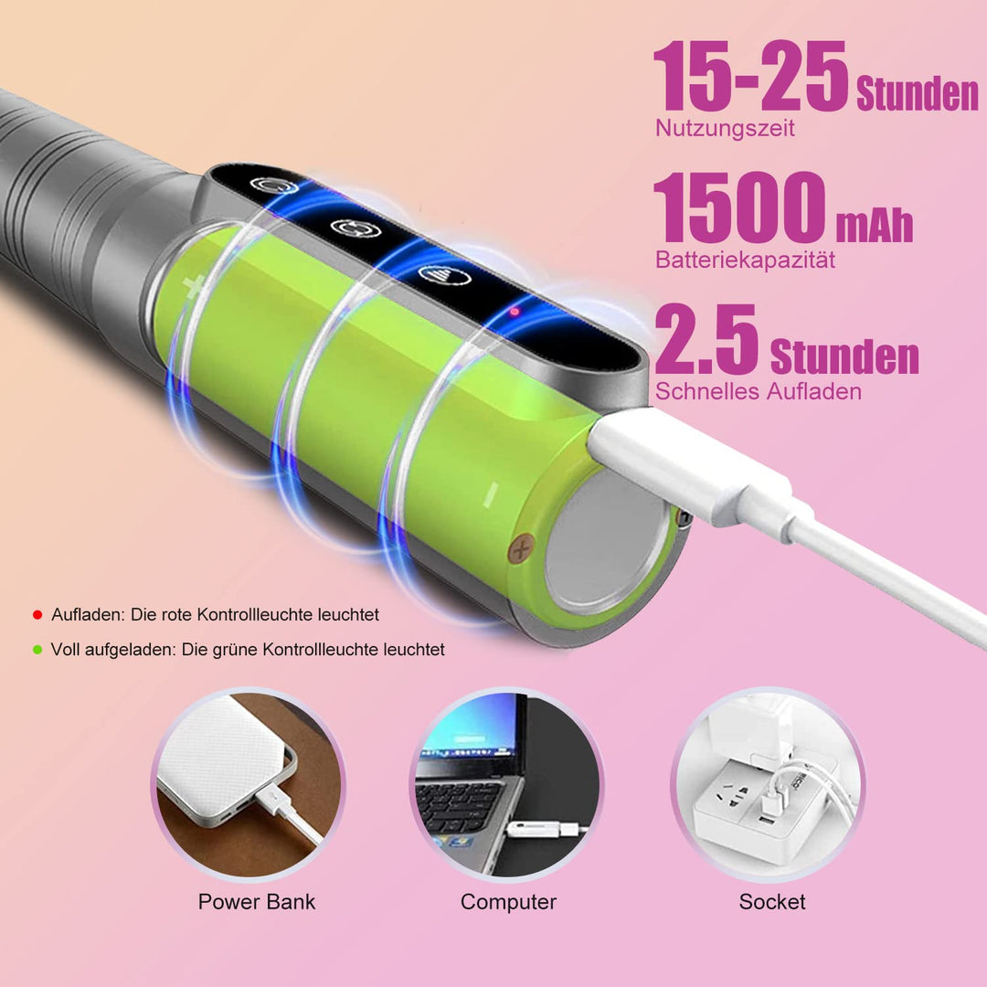 FOLAI Elektrischer Nagelschneider für Gelnägel, Acrylnägel, Hornhautentfernung, 30000 U/min, profess