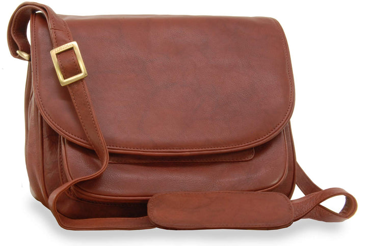 VISCONTI - Damen Leder Umhängetasche - Handtasche Mittelgross - Crossbody Bag Für Notizbuch A5 - Ver