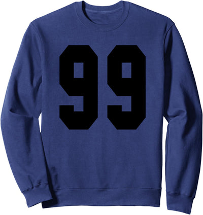 # 99 Team Sports Jersey Front & Back Number Player Fan Sweatshirt